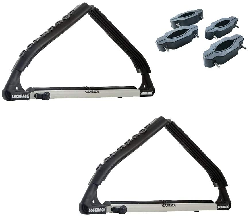 Lockrack Surf Ski Small Kayak Surf Board Water Sport Watercraft SUP Taxi Locking Carrier Rack Set with Adapters