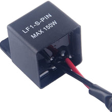 2-Pin LED Electronic Flasher Relay, 12V Indicator Light Flasher Relay Fix for Motorcycle/Bike LED Turn Signal Bulbs Hyper Flash/Rapid Blink Issues