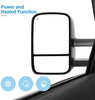 ZENITHIKE Tow Mirrors with Driver and Passenger Side Power Operation Heated No Turn Signal Light Towing Mirrors Compatible with for 2014-2018 Chevy G-MC 1500 2015-2019 Chevy G-MC 2500/3500 HD