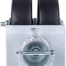 NBJINGYI 6" 1200lbs Dual Trailer Swirl Jack Caster Wheel with Pin fits Any Jack Better Soft Ground Roll