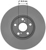 OMNIPARTS Premium Coated Front Disc Brake Rotor 13060276