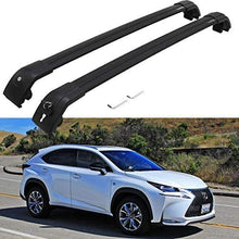 UDP-Auto 2 Pieces Fit for Lexus NX NX200 NX200t NX300H NX300 2015-2020 Adjustable Crossbars Cross Bars Lockable Roof Rail Rack Luggage Cargo Carrier - Black