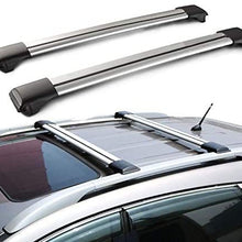 LT Sport Custom Fit 2015-2019 Jeep Renegade Raised Rail Rooftop Rack Cross Bars Cargo Carrier