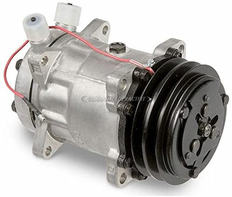AC Compressor & 125mm 2 Groove A/C Clutch Replaces Sanden SD7H15 4663 - BuyAutoParts 60-01783NA NEW