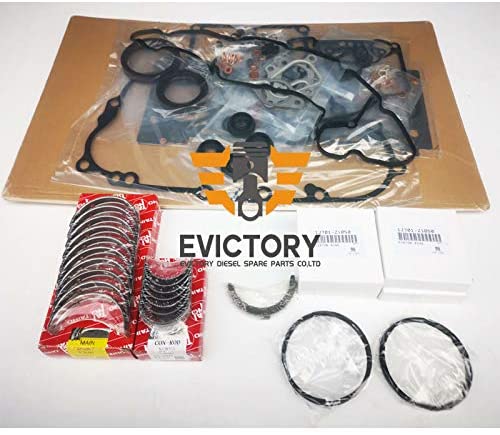 for Bobcat Excavator V2607T V2607 V2607-DI Piston Ring Bearing Overhaul Gasket