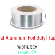 Purewords Butyl Waterproof Tape, Professional Roof Cement Steel Tile, Self-Adhesive Coiled Material, Aluminum Foil, Leak-Proof Adhesive Tape, Size of 4 in 16.4 Ft, 5cm Side 5M Length