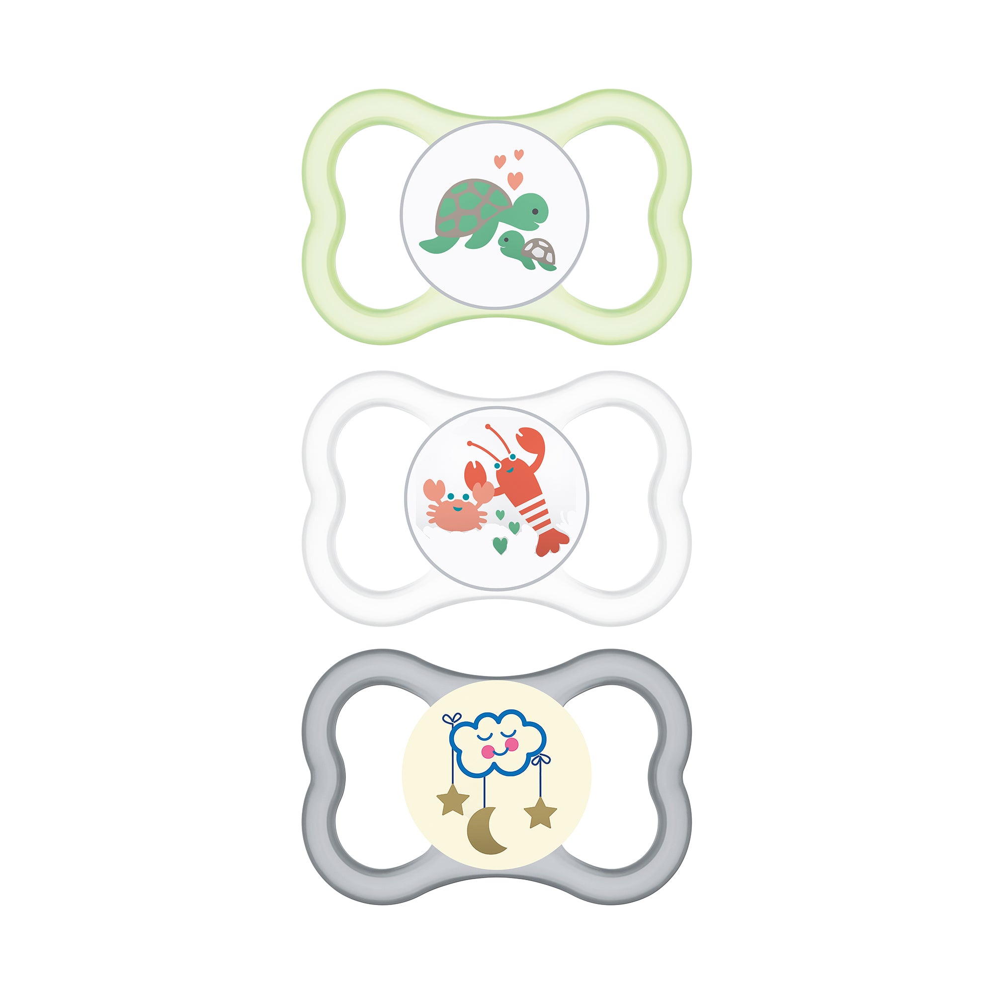 MAM Air Day & Night Pacifier, 6+ Months, Unisex, 3 pack
