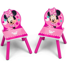 Disney Minnie Mouse 4-Piece Playroom Set by Delta Children – Includes Table and 2 Chair Set and 3-Shelf Playhouse Bookcase
