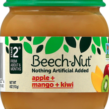 (10 Pack) Beech-Nut Stage 2, Apple, Mango & Kiwi Baby Food, 4 oz Jar