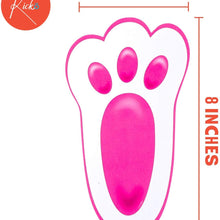 Kicko Easter Bunny Footprint Decorations - 16 Pack - 4.75 x 8 Inches - for Kids, Party Favors, Easter Baskets and Egg Hunts, Classroom Prizes, Decorations, Birthday Supplies, Holidays, Pinata Fillers