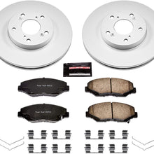 Power Stop CRK1043 Coated Brake Rotor & Ceramic Brake Pads- front