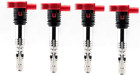 Ignition Coil Pack Set of 4-1.8T Replaces 06C905115M Compatible with Volkswagen & Audi Vehicles