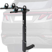 TUFFIOM 2-Bike Hitch Mount Rack with Stabilizer, Bicycle Carrier Holder for Car Truck SUV Minivan with 2Inch Hitch Receiver, Adjustable Mounting Saddles & Rubber Straps, Black