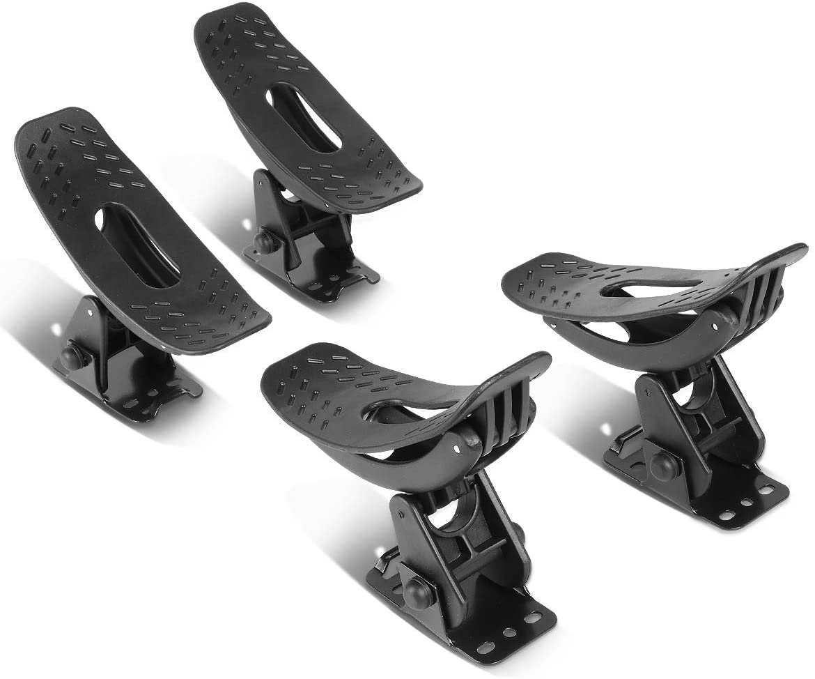 4Pcs Universal Black Adjustable Saddle Kayak Car Truck Roof Top Crossbar Mount Rack Carrier Boat Canoe Snowboard