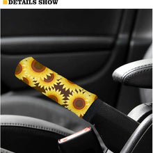 FKELYI Blue Butterfly Print Car Gear Shift Cover Cover,Anti-Slip Handbrake Cover+Gear Shift Knob Cover Set for Sedan Interior Protection,2PCS