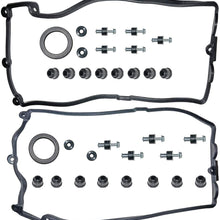 Part# 11127513195 11127513194 Left & Right Engine Valve Cover Gaskets Kit for BMW 545i 550i 645Ci 650i 745i 745Li 750i 750Li Alpina B7 X5 4.4L 4.8L