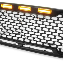 VZ4X4 Front Grill Mesh Grille Fit for 2016 2017 2018 2019 2020 Toyota Tacoma with Amber Lights & DRL - Matte Black (WILL NOT WORK WITH FRONT SENSOR/TSS)