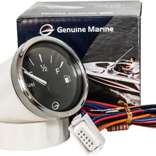 2" 12V Fuel Level Gauge Resistance - 240-33 Ohm 24V RV Universal Oil Meter E-1/2-F Indicating Range, Lighting Background, Anti-Fogging Anti-Rust Waterproof Stainless Stress Frame for Boat Marine
