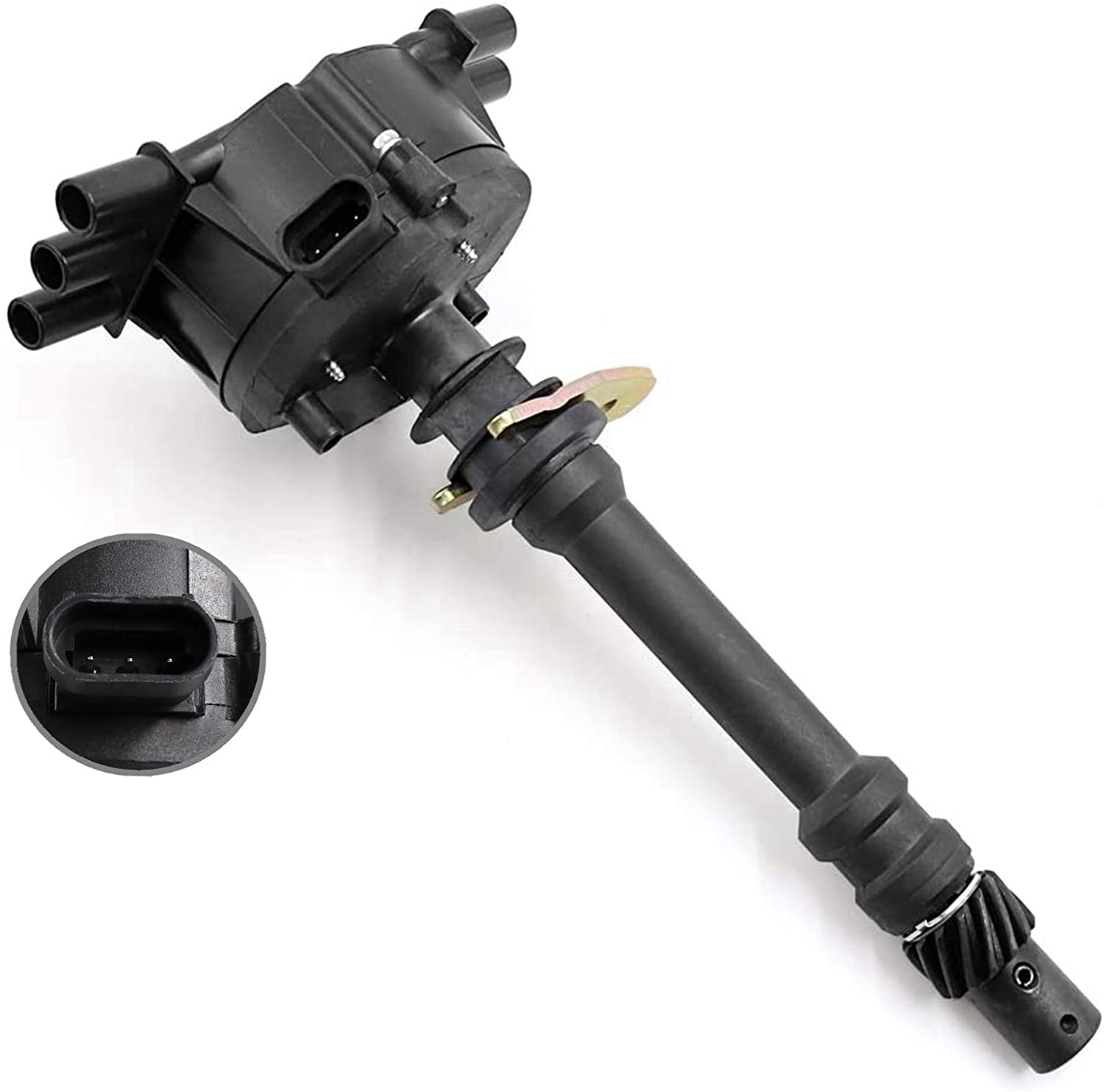 12570426 Ignition Distributor with Cap & Rotor for Chevy Astro Blazer S10 P30 Express Silverado 1500 GMC Savana Jimmy C1500 Sonoma Safari Sierra Oldsmobile Bravada Part# 12598210 (12570426)