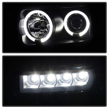 Spyder 5010582 Ford F250/350/450 Super Duty 08-10 Projector Headlights - LED Halo - LED (Replaceable LEDs) - Chrome - High H1 (Included) - Low H1 (Included)