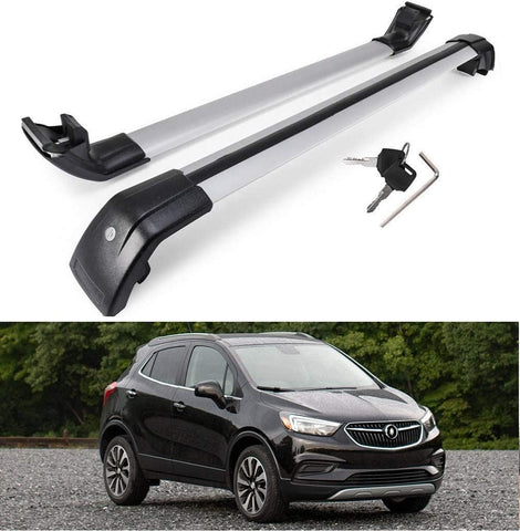 SAREMAS Silver roof Cross Bars for Buick Encore 2012-2020 Roof Rack Rail Cross Bar Luggage Cargo Carrier Lockable