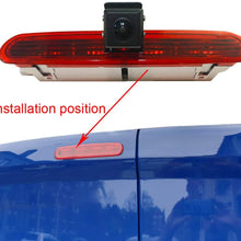 Waterproof Night Vision High Definition Color Rear View Brake Light Third Roof Top Mount Lamp Reverse Backup Angle Adjustable Camera for Fiat Doblo 263 Van/Opel Combo