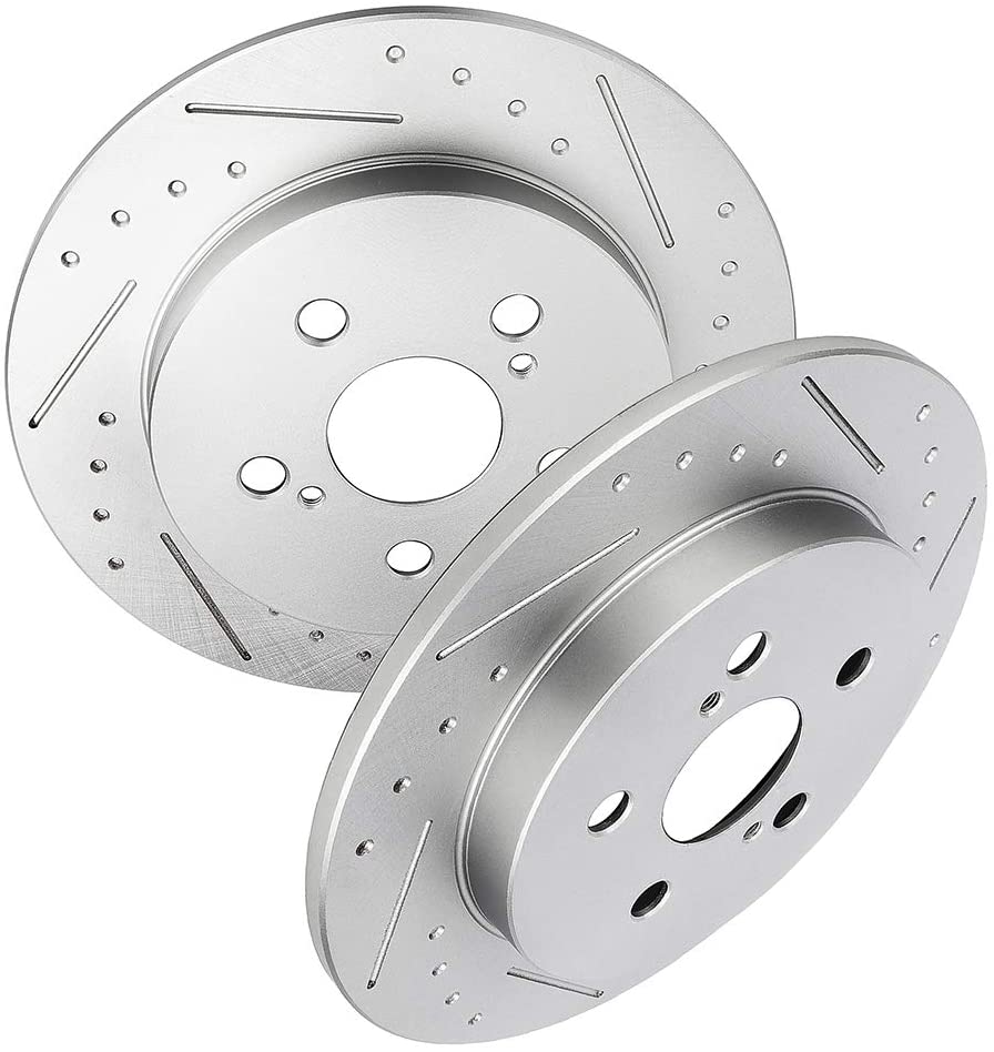 ROADFAR Slotted Front Brake Rotors fit for Lexus CT0h,Pontiac Vibe,for TOYOTA Corolla/Matrix/Prius/Prius Plug-In/Prius Prime