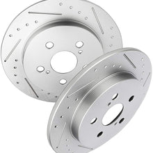 ROADFAR Slotted Front Brake Rotors fit for Lexus CT0h,Pontiac Vibe,for TOYOTA Corolla/Matrix/Prius/Prius Plug-In/Prius Prime