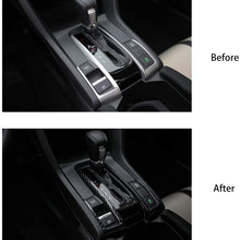 Thenice for 10th Gen Civic ABS Plastic Gear Box Trims CVT Automatic Transmission Shift Boots Decoration Stickers for Honda Civic 2021 2020 2019 2018 2017 2016 -Blue