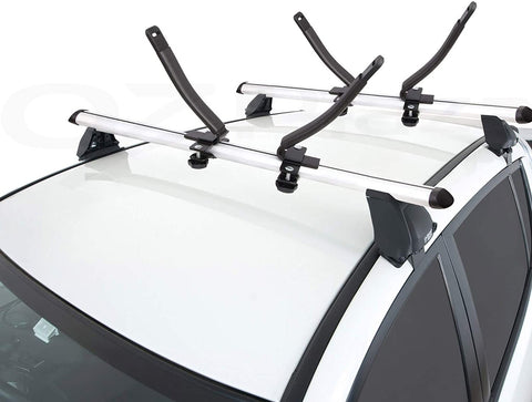 HUWENJUN123 2 Pairs Universal Kayak Roof Rack Car Roof Top Carrier for Canoe, SUP, Kayaks, Surfboard and Ski Board Rooftop Mount on SUV, Car and Truck