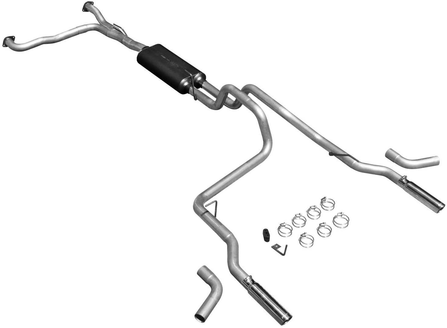 Flowmaster 17406 Cat-back System - Dual Rear/Side Exit - American Thunder - Moderate Sound (Base Product)