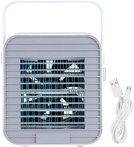 Yosoo123 Air Conditioner, Mini Air Cooler Portable USB Air Conditioner Desktop Cooling Fan Desktop Air Conditioner Personal USB Cooler with Portable Handle for Home Room Office