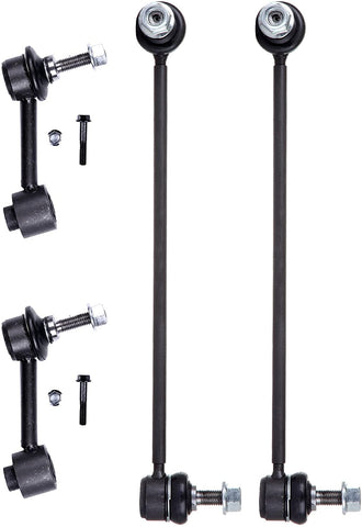 HUBDEPOT 4PC Chassis products fit for Audi A3 Quattro Q3 Quattro TT Quattro for VW Type 1 for CC for Eos for Golf for GTI for Type 1 for Passat for Tiguan - Front Rear Sway Bar End Links