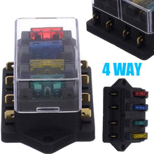 1pcs 4 Way Fuse Box DC 12V 24V 40A Circuit Car Trailer Auto Blade Fuse Box Block Holder ATC ATO Fuse Holder with 4 Fuse