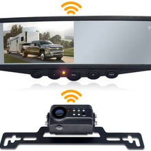 Wireless Backup Camera System, IP69K Waterproof Wireless License Plate Rear View Camera, Night Vision and 4.3’’ Wireless Mirror Monitor for Cars, Trailer, RV, Pickup Trucks, Cargo Vans, etc.