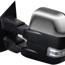 AERDM New towing mirror Chrome Cap with Temperature sensor fit 2015 2016 2017 2018 F150 Towing Mirrors w/Turn Signal, Auxiliary Lamp