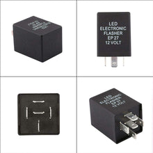 Xotic Tech 5-Pin EP27 FL27 Electronic LED Flasher Relay Decoder Fix As LED Turn Signal Bulbs Hyper Flash Fix Issues