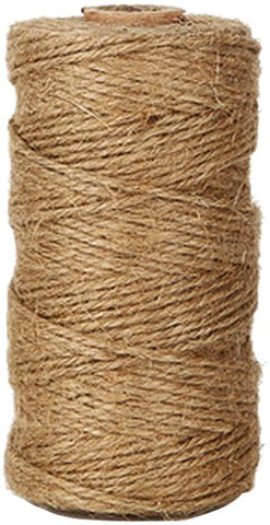 KINGLAKE 328 Feet Natural Jute Twine Best Arts Crafts Gift Twine Christmas Twine Durable Packing String for Gardening Applications