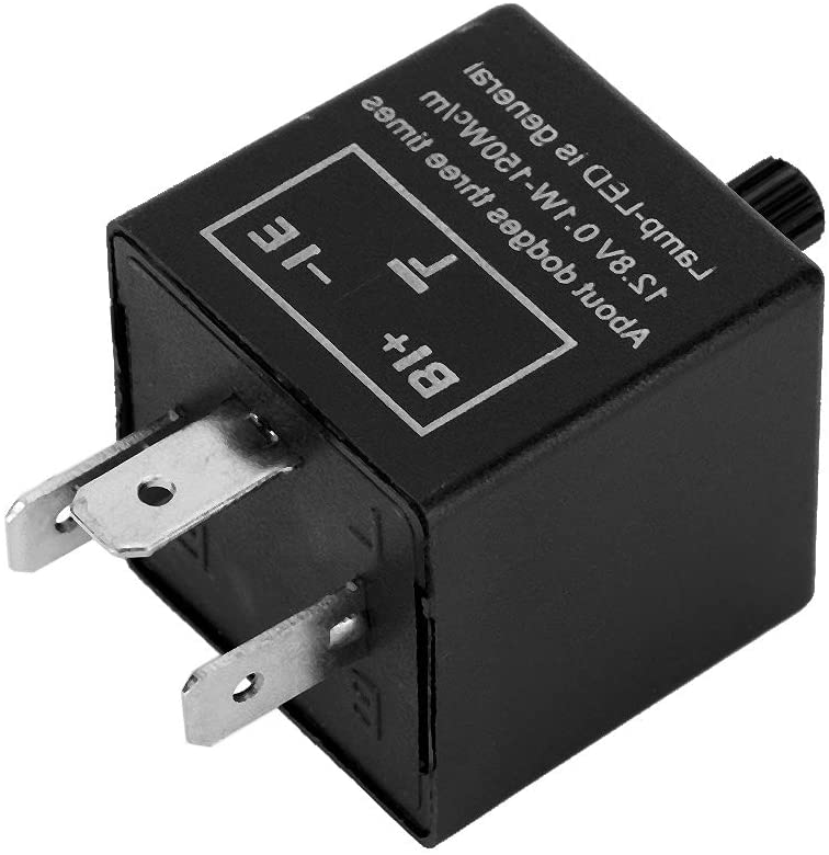 Keenso Motorcycle Flasher Relay, 12V 3Pin Motorcycle Led Flasher Turn Signal Flasher for Turn Signal Indicator Blinker Light CF13-JL02
