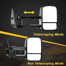 OCPTY Pair Set Power Adjusted Heated View Towing Mirrors for 1999 2000 2001 2002 for Chevy for GMC Silverado Sierra for Chevy for GMC Suburban Tahoe Yukon XL Yukon Black Tow Mirror