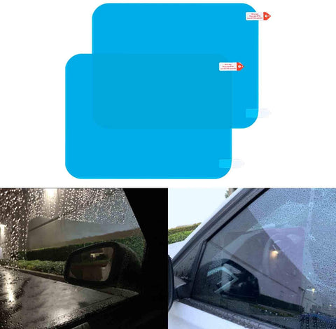 LivTee Car Side Windows Rainproof Film, HD Anti Fog Nano Coating Car Films, 2PCS