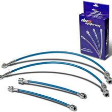 Replacement for Honda Prelude Stainless Steel Hose Brake Line Set (Red) - SN