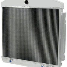 OzCoolingParts 4 Row Core All Aluminum Radiator + 2 x 10" Fan w/Shroud Kit for 1955-1957 1956 Chevry Bel Air/Del Ray/Nomad/210/150 V8, V8 Engine