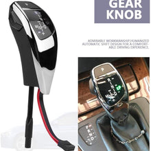 Qii lu LHD Automatic LED Shift Knob, LED Gear Shifter Lever for E46 E60 E61 E63 E64(Chrome Black)