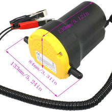 TOPEMAI 12V 60W Oil Diesel Fluid Pump Extractor Scavenge Suction Transfer Pump for Auto Car Boat Motorbike Truck RV ATV Jet with Hose