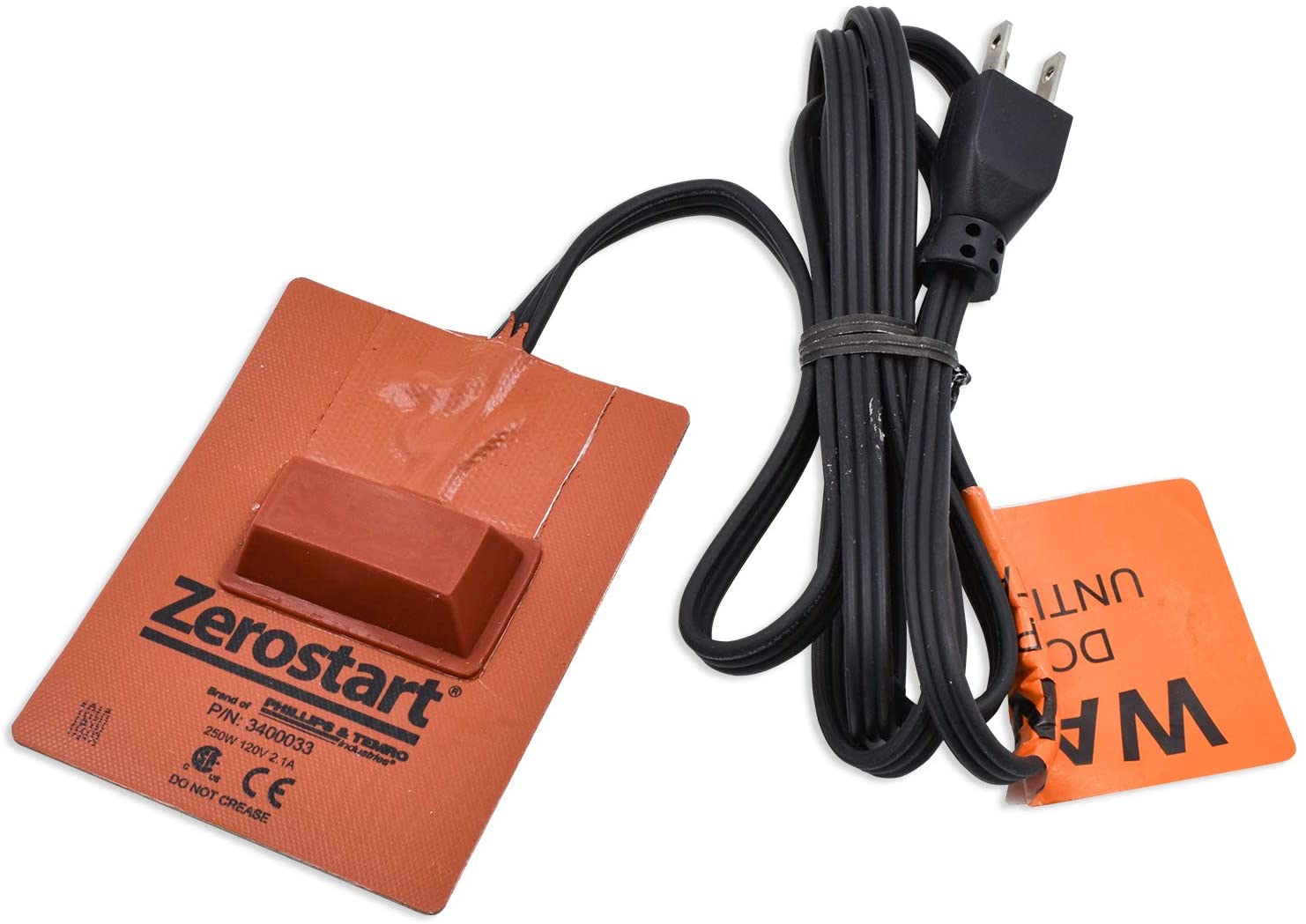 Zerostart 3400033 Silicone Pad Heater Engine Oil, Transmission Fluid, Reservoir and Hydraulic Fluid Heater, 3½