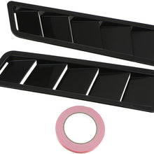 2X ABS Car Air Flow Intake Hood Scoop Vent Louver Bonnet Cover Hood Scoop