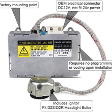 WMPHE Compatible with Headlight Ballast with Ignitor Toyota Prius, Avalon, Sienna, Lexus ES300, ES330, LS430, Lincoln Aviator Replaces 81107-2D020, 85967-0E020, DDLT002, KDLT002