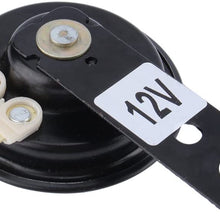 Esenlong 12V Super Loud 105dB Scooter Moped Dirt Bike ATV Motorcycle Air Horn 70mm (Black)