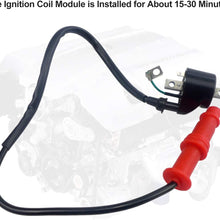 TIKSCIENCE Ignition Coil and Spark Plug Cap,Fit for Polaris Magnum 1995-1998,for Polaris Magnum 500 2000-2003,for Polaris Scrambler 500 1997-2003,Replace 3085227/3084690 -Black